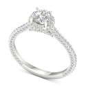 Diamond Halo Engagement Ring (1-1/3 ct) in Platinum