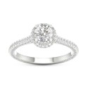 Diamond Halo Engagement Ring (1-1/3 ct) in Platinum