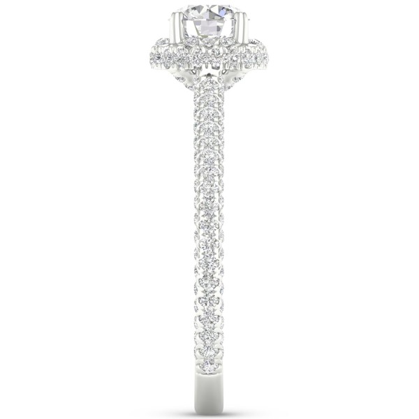 Diamond Halo Engagement Ring (1-1/3 ct) in Platinum