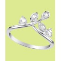 Art Carved Diamond Rose-Cut Leaf Wedding Band (1/5 ct) in 14k
