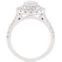 Diamond Pear Double Halo Engagement Ring (2 ct) in 14k White Gold
