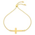 East-West Cross Bolo Bracelet in 10k Gold