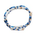 Two-Tone 3-Pc. Set Star & Mixed Bead Stretch Bracelets