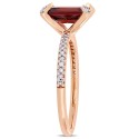 Garnet (2-1/8 ctt.w.) and Diamond (1/10 ctt.w.) Ring in 10k Rose Gold