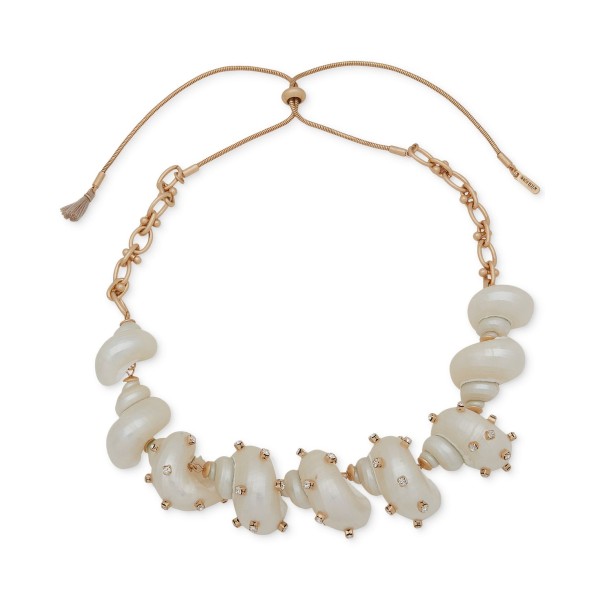 Gold-Tone Pavé-Accented Shell 28