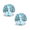 Aquamarine (2-1/2 ct) Stud Earrings in Sterling Silver