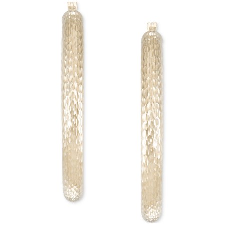 Textured Pear Hoop Earrings in 14k Gold-Plated Sterling Silver Textured Pear Hoop Earrings in 14k Gold-Plated Sterling Silver