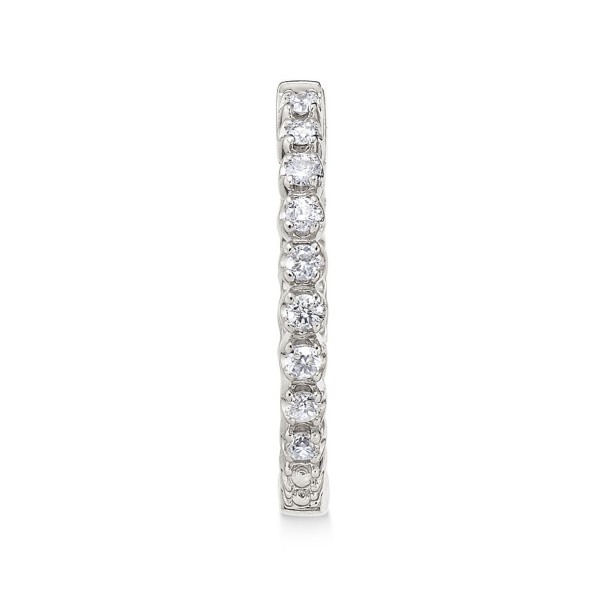 Diamond In-and-Out Hoop Earrings (1/2 ct) in 14k White Gold