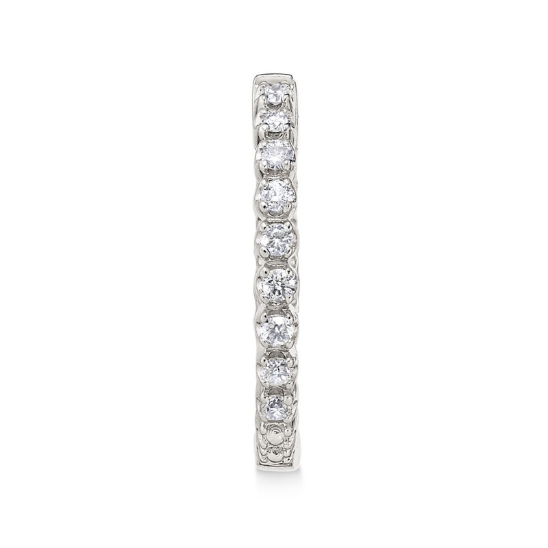 Diamond In-and-Out Hoop Earrings (1/2 ct) in 14k White Gold