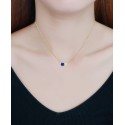 Blue Sapphire & Cubic Zirconia Collar Necklace, 16