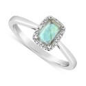 Labradorite & Diamond Accent Ring in Sterling Silver