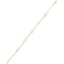 Cubic Zirconia Mesh Link Bracelet in 14k Gold