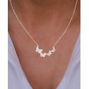 Cubic Zirconia Butterflies Necklace (1/3 ct) in Sterling Silver