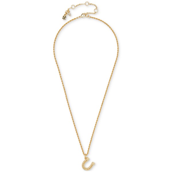 Horse Shoe Pendant Necklace, 15-1/2