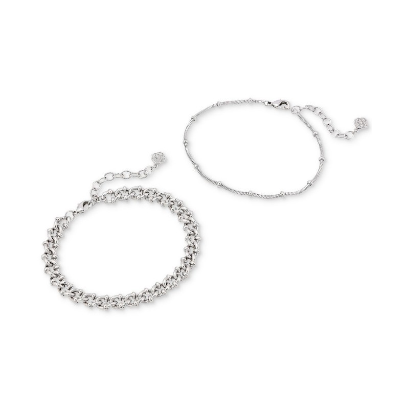 2-Pc. Set Link & Snake Chain Bracelets