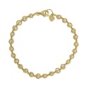 Cultured Freshwater Pearl (3mm) Link Bracelet in 18k Gold-Plated