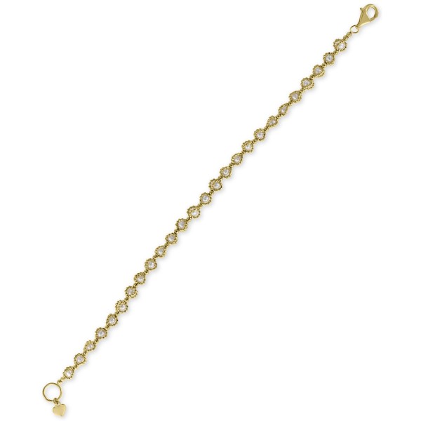Cultured Freshwater Pearl (3mm) Link Bracelet in 18k Gold-Plated
